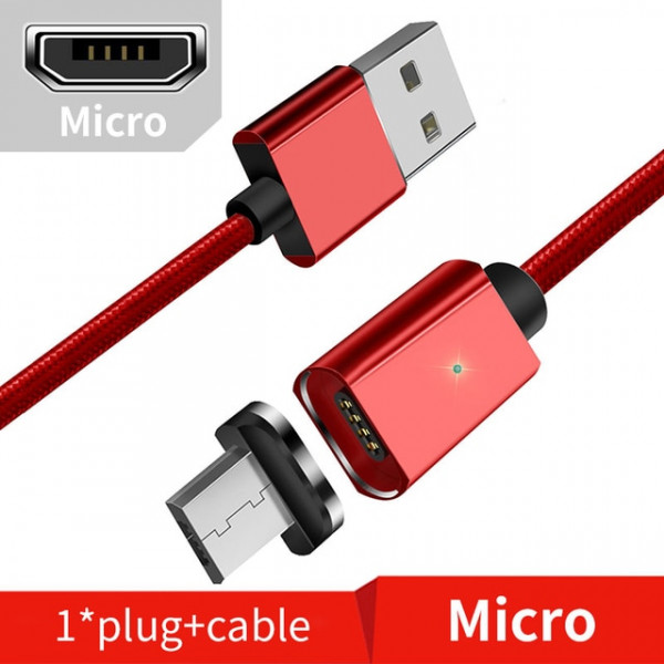Tout pour iphone - Chargeur Red No Plug 1m Magnétique Micro Usb