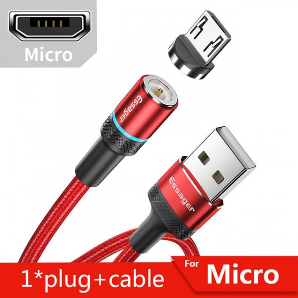 Tout pour iphone - Chargeur 3 in 1 Red 1.2m Magnétique Micro
