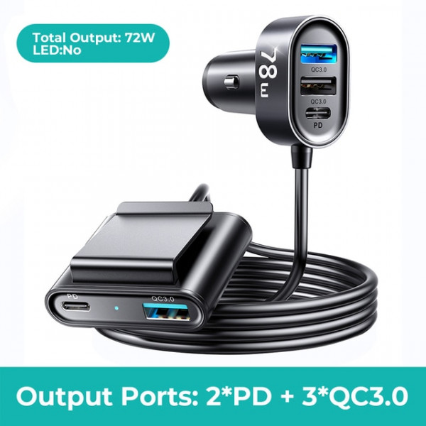 Acheter Chargeur de voiture 5 Ports Charge rapide PD QC3.0 USB C